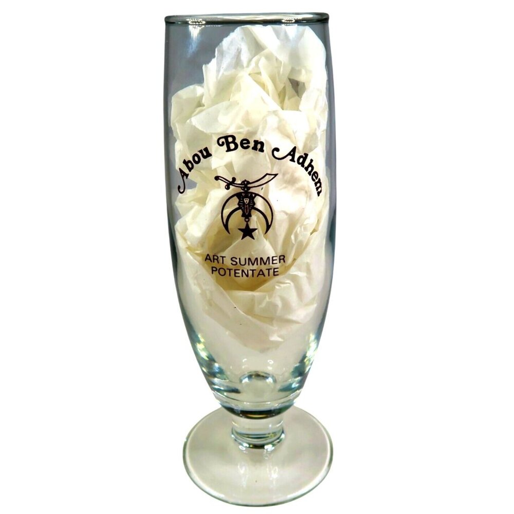 Vintage 1981 Abou Ben Adhem Shriners Oktoberfest Beer Flute, Springfield MO